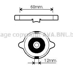 980015 Prasco Кришка радіатора