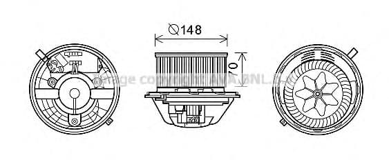 BW8462 Prasco Вентилятор салону