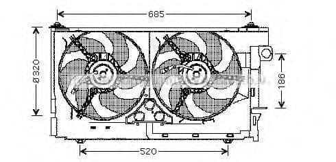 CN7516 Prasco Вентилятор системи охолодження двигуна
