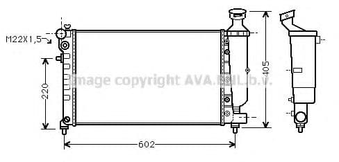 CNA2118 Prasco Радіатор охолодження двигуна для Peugeot 106