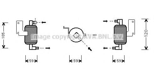 CND186 Prasco Осушувач кондиціонера для Citroen Xsara