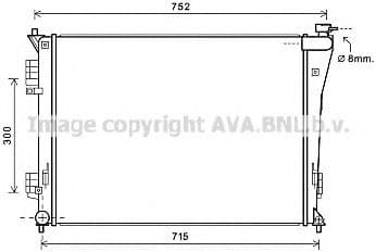 HY2304 Prasco Радіатор охолодження двигуна для Hyundai i40