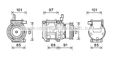 KAAK145 Prasco Компресор кондиціонера