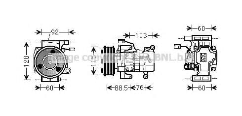 MZK251 Prasco Компресор кондиціонера