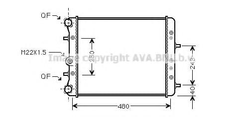 SAA2005 Prasco Радиатор охлаждения двигателя