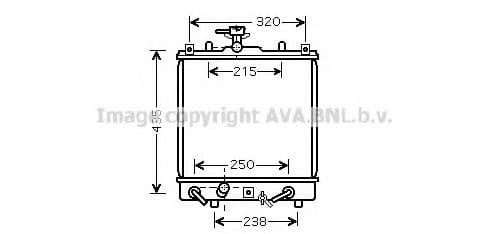 SZ2095 Prasco Радіатор охолодження двигуна для Suzuki Ignis