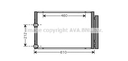 TO5429D Prasco Радіатор кондиціонера для Toyota Prius