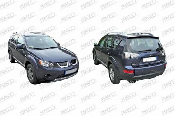MB7147304 Prasco Наружное зеркало для Mitsubishi Outlander