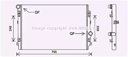 vn2398 Prasco Радиатор охлаждения двигателя