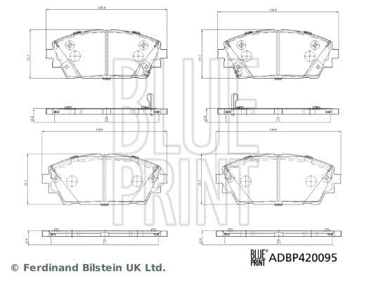 adbp420095 Blue Print Гальмівні колодки для Mazda 3
