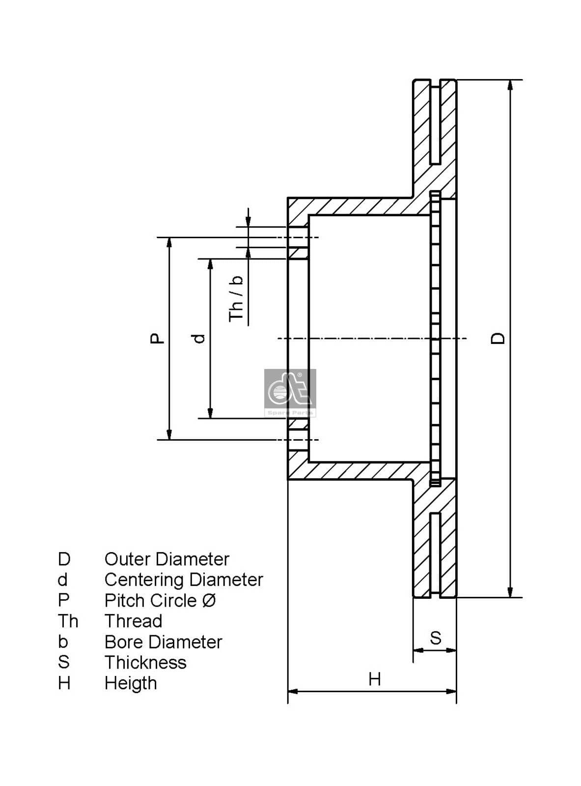 467726 DT Spare Parts Гальмівний диск