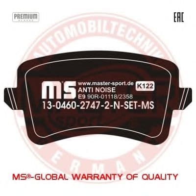 13046027472N-SET-MS Master-Sport Гальмівні колодки