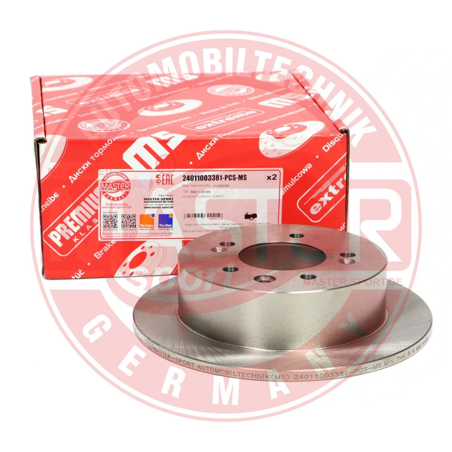 24011003381pcsms Master-Sport Гальмівний диск для Hyundai Elantra