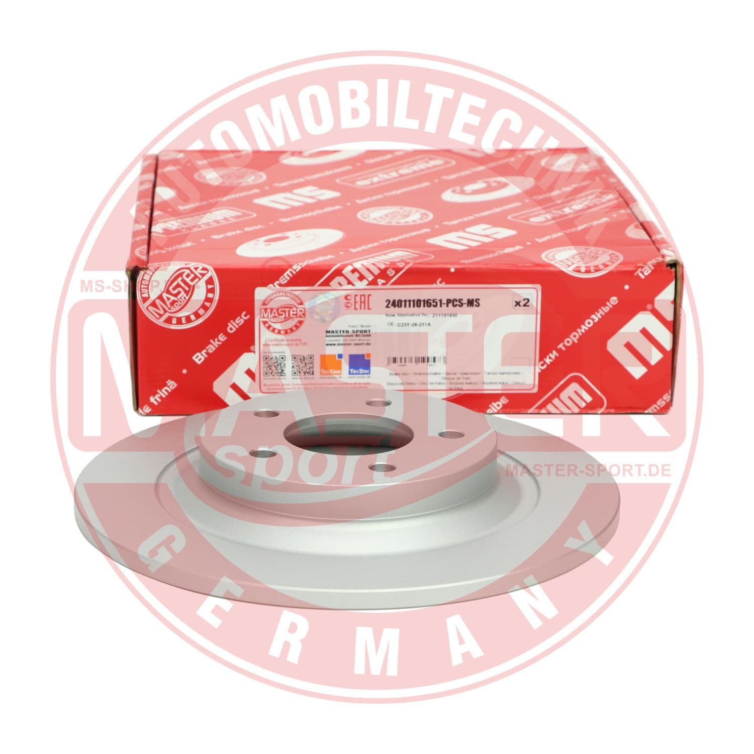 24011101651prpcsms Master-Sport Гальмівний диск для Mazda 5