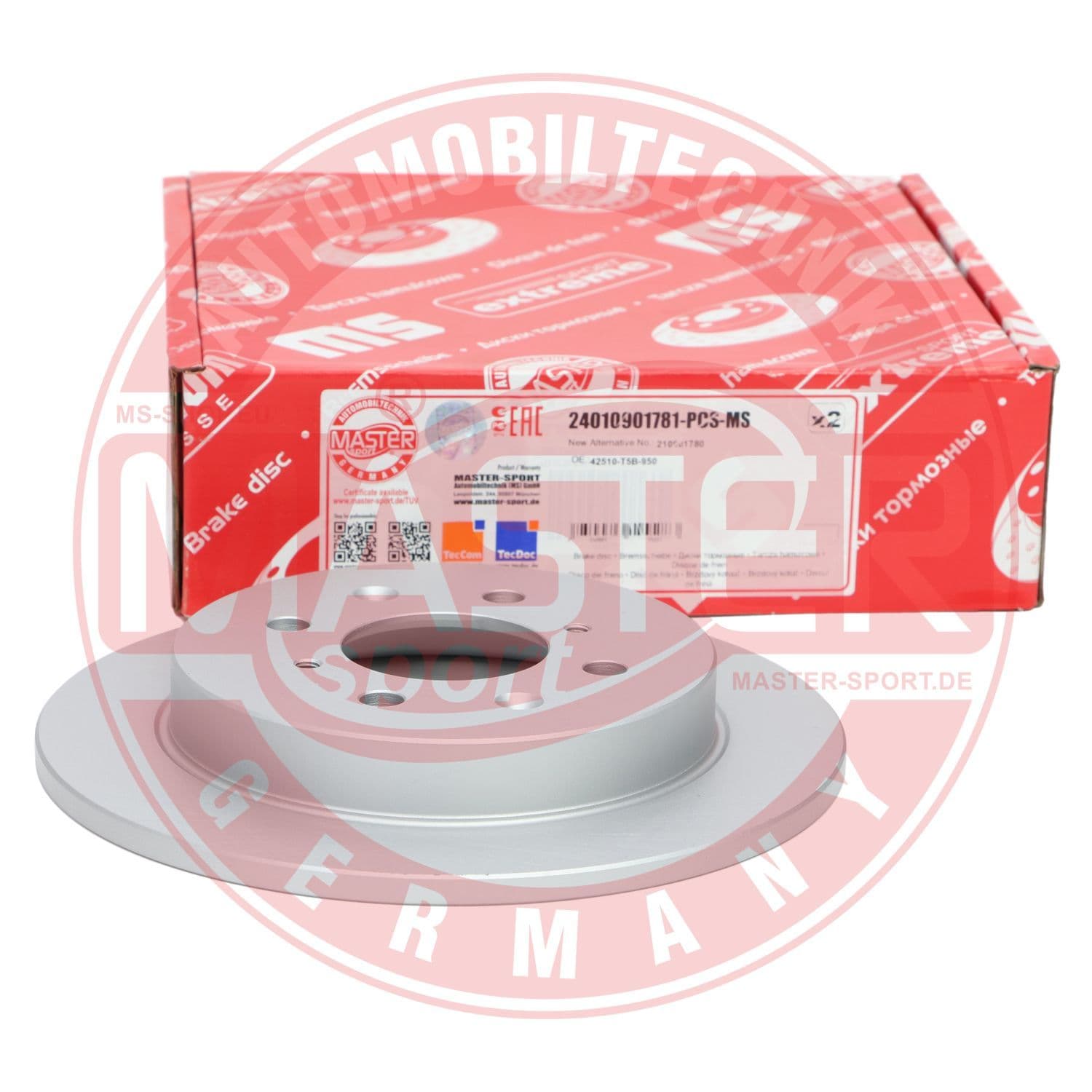 24010901781prpcsms Master-Sport Гальмівний диск для Honda Jazz