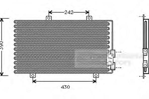 01005063 Van Wezel Радиатор кондиционера