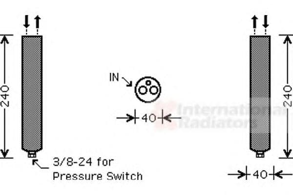 1300D267 Van Wezel Осушувач кондиціонера