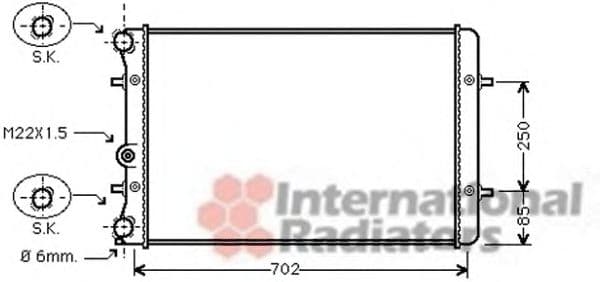 03002155 Van Wezel Радіатор охолодження двигуна