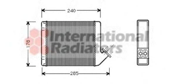 09006031 Van Wezel Радіатор пічки