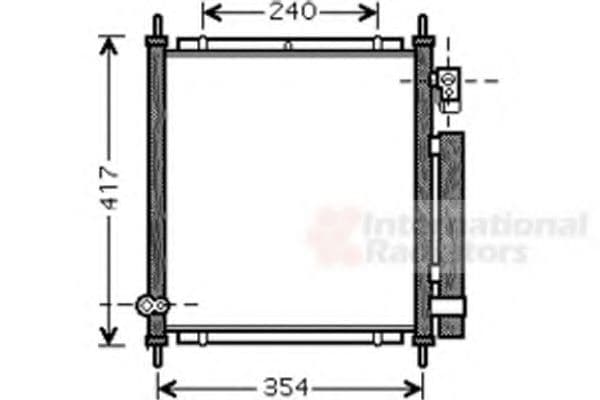 25005197 Van Wezel Радіатор кондиціонера для Honda Jazz