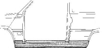 1707102 Van Wezel Поріг для Fiat Panda