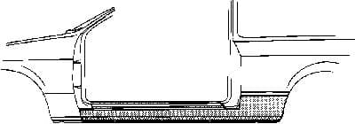 1734102 Van Wezel Поріг для Fiat Uno