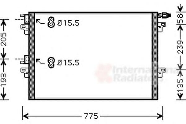 43005382 Van Wezel Радиатор кондиционера для Renault Espace