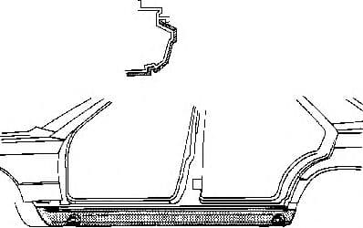 3020109 Van Wezel Поріг для Mercedes 190