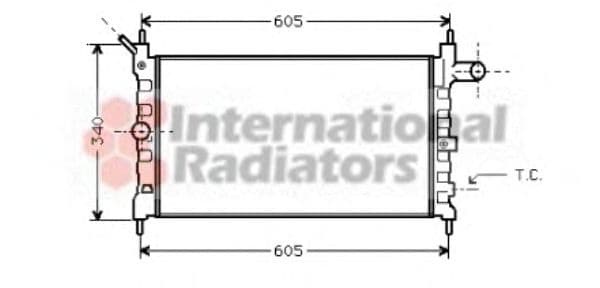 37002022 Van Wezel Радіатор охолодження двигуна для Opel Astra