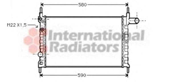 37002150 Van Wezel Радіатор охолодження двигуна для Opel Kadett