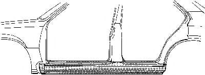 3760104 Van Wezel Поріг для Opel Ascona