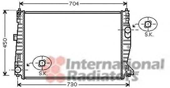 01002101 Van Wezel Радіатор охолодження двигуна