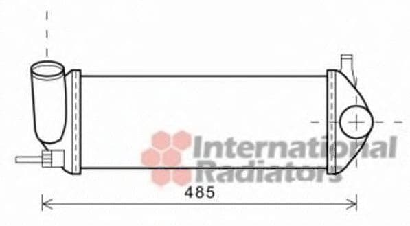 43004471 Van Wezel Інтеркулер для Renault Kangoo