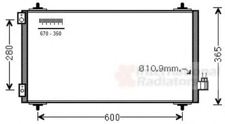 09005271 Van Wezel Радиатор кондиционера