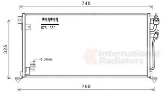 32005220 Van Wezel Радіатор кондиціонера для Mitsubishi Lancer