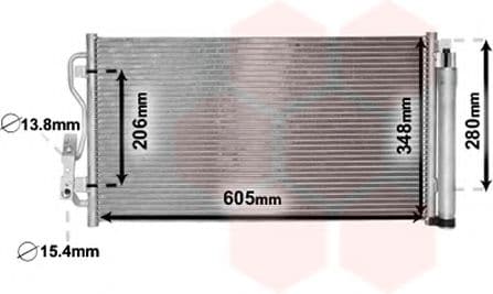 06005434 Van Wezel Радиатор кондиционера