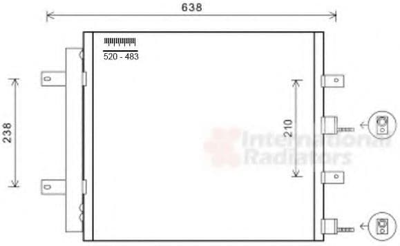77005051 Van Wezel Радиатор кондиционера