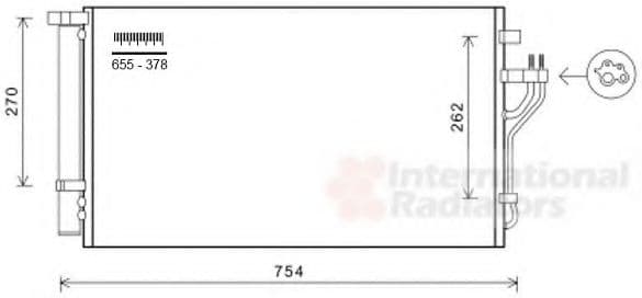 82005279 Van Wezel Радиатор кондиционера