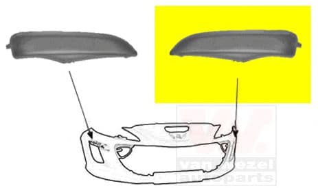 4042585 Van Wezel Облицювання бампера для Peugeot 308
