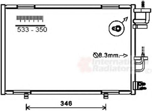 18005490 Van Wezel Радіатор кондиціонера для Ford Fiesta