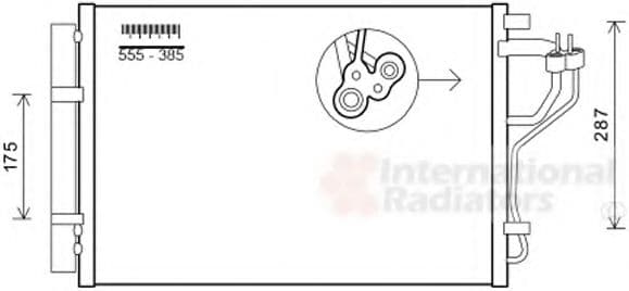 82005308 Van Wezel Радиатор кондиционера