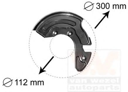 0323372 Van Wezel Кожух тормозного диска