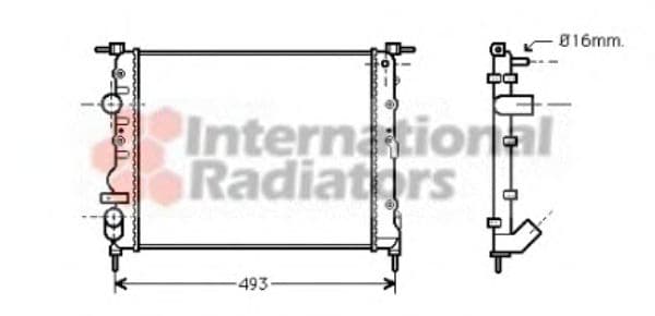 43002271 Van Wezel Радиатор охлаждения двигателя