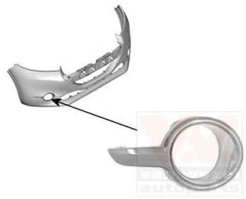 4034598 Van Wezel Облицовка бампера для Peugeot 208