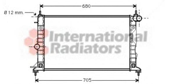 37002323 Van Wezel Радіатор охолодження двигуна для Opel Vectra