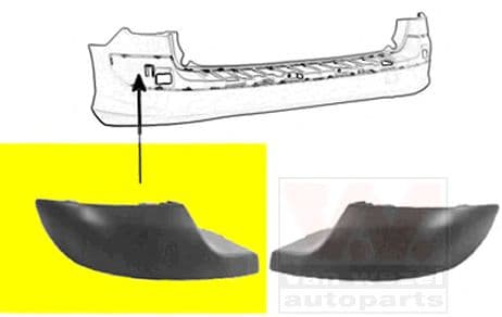 4042557 Van Wezel Облицювання бампера для Peugeot 308