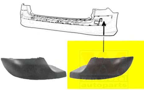 4042558 Van Wezel Облицювання бампера для Peugeot 308