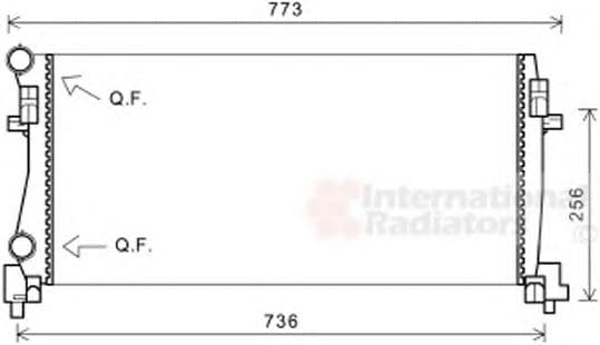 58002340 Van Wezel Радиатор охлаждения двигателя