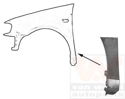 5824155 Van Wezel Крыло переднее для Volkswagen Polo