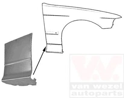 0640156 Van Wezel Крыло переднее для BMW 3 Series